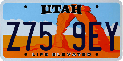 UT license plate Z759EY
