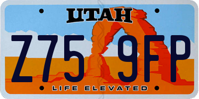 UT license plate Z759FP