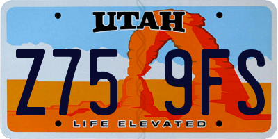 UT license plate Z759FS