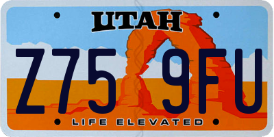 UT license plate Z759FU