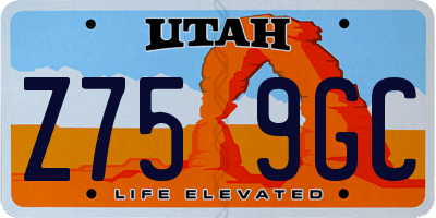 UT license plate Z759GC