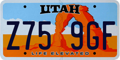 UT license plate Z759GF