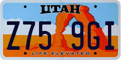 UT license plate Z759GI