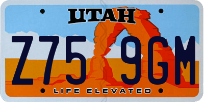 UT license plate Z759GM