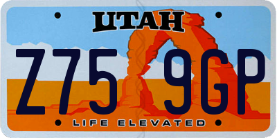 UT license plate Z759GP