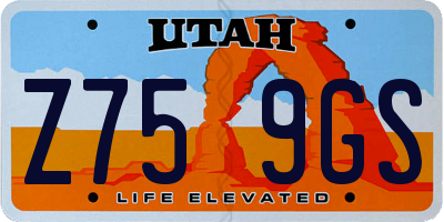 UT license plate Z759GS