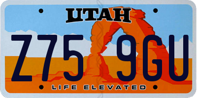 UT license plate Z759GU