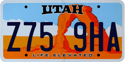 UT license plate Z759HA