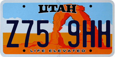 UT license plate Z759HH