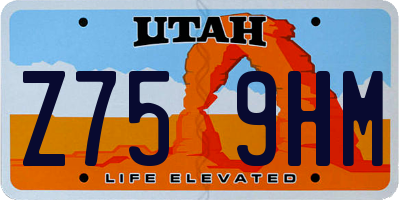 UT license plate Z759HM