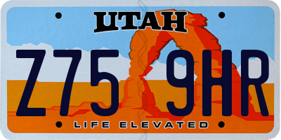 UT license plate Z759HR