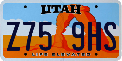 UT license plate Z759HS