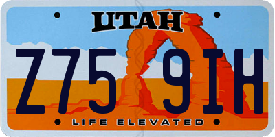 UT license plate Z759IH