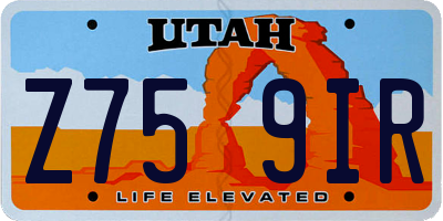 UT license plate Z759IR