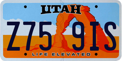 UT license plate Z759IS