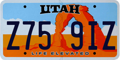 UT license plate Z759IZ
