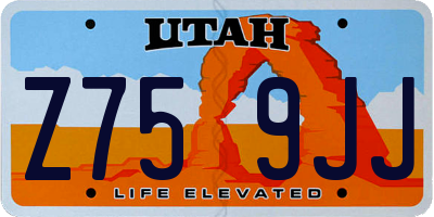 UT license plate Z759JJ