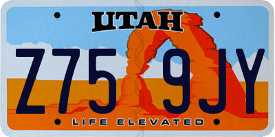 UT license plate Z759JY