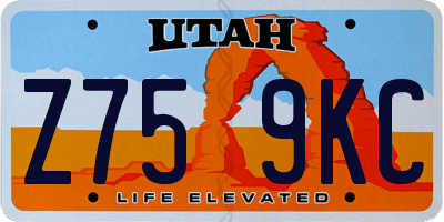 UT license plate Z759KC