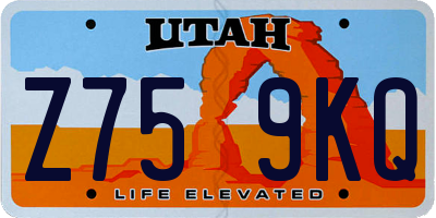UT license plate Z759KQ