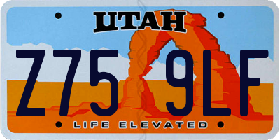UT license plate Z759LF