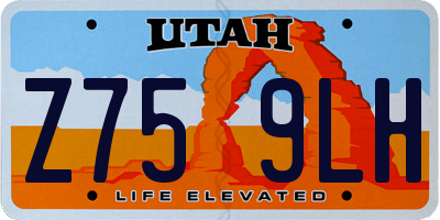 UT license plate Z759LH