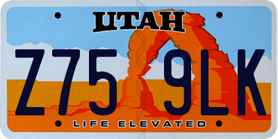 UT license plate Z759LK