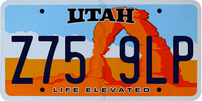 UT license plate Z759LP