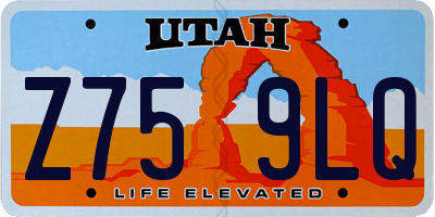UT license plate Z759LQ