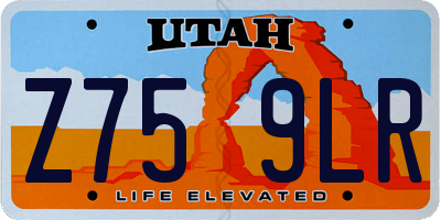 UT license plate Z759LR