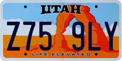UT license plate Z759LY