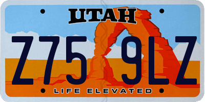 UT license plate Z759LZ