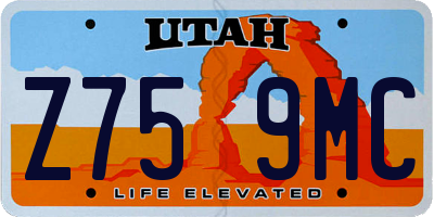 UT license plate Z759MC