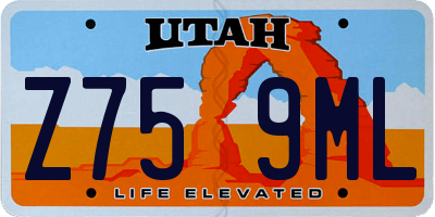 UT license plate Z759ML