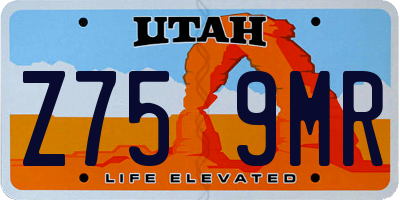UT license plate Z759MR