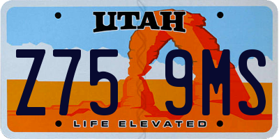 UT license plate Z759MS