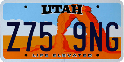 UT license plate Z759NG