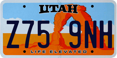 UT license plate Z759NH