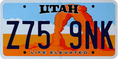 UT license plate Z759NK