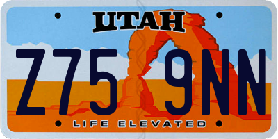 UT license plate Z759NN