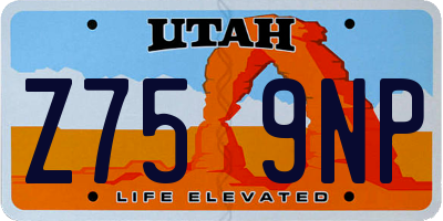 UT license plate Z759NP