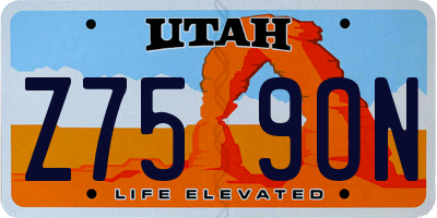 UT license plate Z759ON