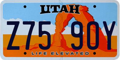 UT license plate Z759OY