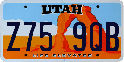 UT license plate Z759QB