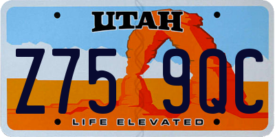 UT license plate Z759QC