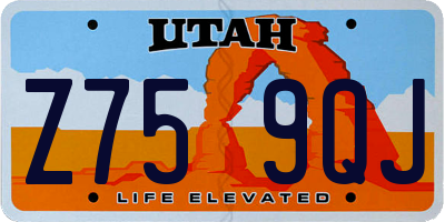 UT license plate Z759QJ