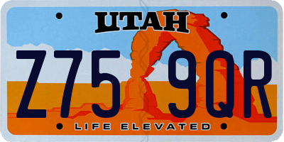 UT license plate Z759QR