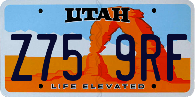 UT license plate Z759RF