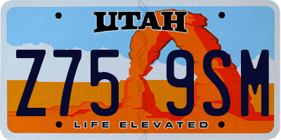 UT license plate Z759SM