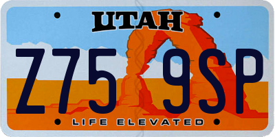 UT license plate Z759SP